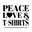 Peace Love And T-Shirts Icon